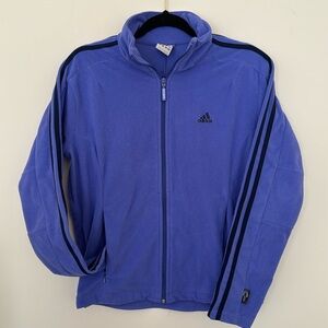 Adidas Purple Fleece Zip-Up Hoodie sz M